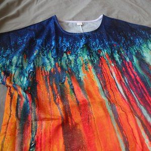 Artistic "BRILLIANT PAINT DRIPS" Womens XL Shirt (NEW)
